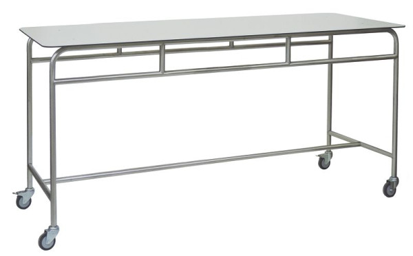 novocal Arbeits- und Ablegetisch fahrbar, 1 zusätzlicher Boden 2.500 x 650 x 850 mm, ATE250F-2