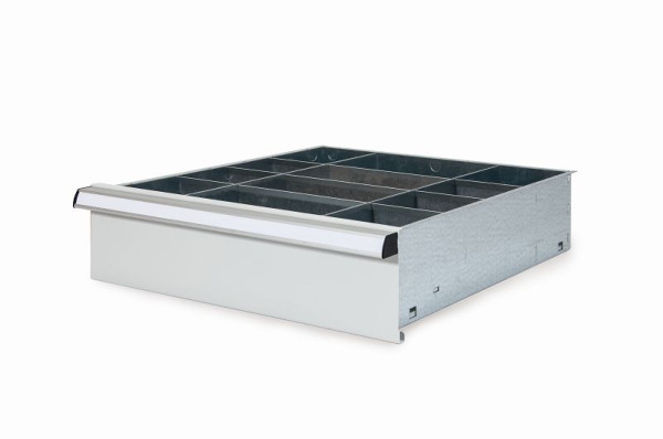 Simplaflex Schublade, Blende 100 mm, Nutzbreite 500, -tiefe 450, -höhe 90 mm, CL6S100