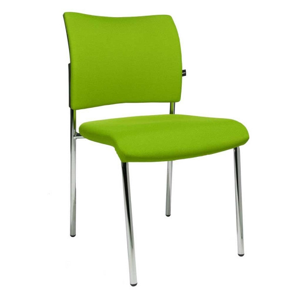 Deskin Besucherstuhl LAS VEGAS, 4-Fuß Gestell verchromt, Bezug Stoff Basic G, Farbe grün, VE: 2 Stück, 272324