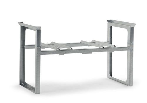 DENIOS Fassregal für 2 Fässer à 200 Liter, stapelbar, 1429 x 682 x 837 mm, 291772