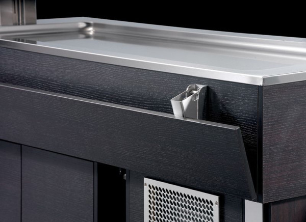 NordCap Tablettrutsche lang, Holz, für alle GN 4/1 Modelle und SQUARE 8/1, Farbton: WENGE, 43473678056