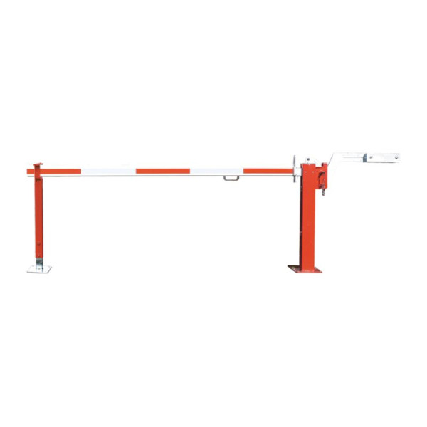 Stein HGS Wegesperre mit Gegengewicht "Alpha 41" 4m, Dreikant- und Profilzylinder, Pendelstütze, nicht verriegelbar, Aluminium/höhenverstellbar, 28168-0401