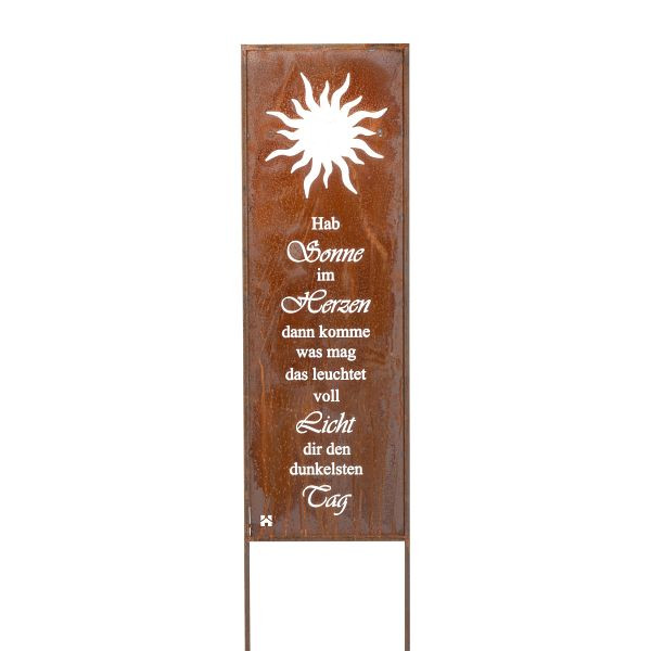 HOME DELUXE Rost Gartenstecker SUNLIGHT, 4660, 4058166022691