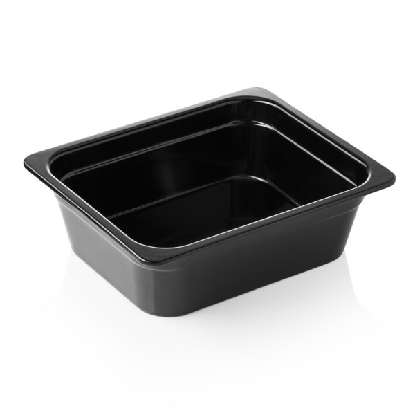 WAS GN Behälter GN 65 BLACK 1/2-100 mm, schwarz, Melamin, 6512101