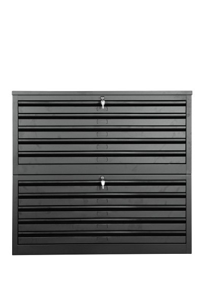 Gürkan Flachablageschrank, 83 x 113 x 105 cm, Schwarz, EU Zylinderschloss, MPC/10.A1/TX, 111761