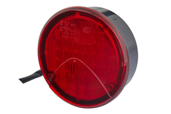 HELLA Nebelschlussleuchte - LED - 24V - Anbau - Lichtscheibenfarbe: rot - Kabel: 500mm - Stecker: offene Kabelenden - rechts/links, 2NE 964 169-341