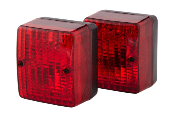 HELLA Nebelschlussleuchte, Halogen, 12/24V, Anbau, Lichtscheibenfarbe: rot, Stecker: Flachstecker, links/rechts, 2NE 996 012-021