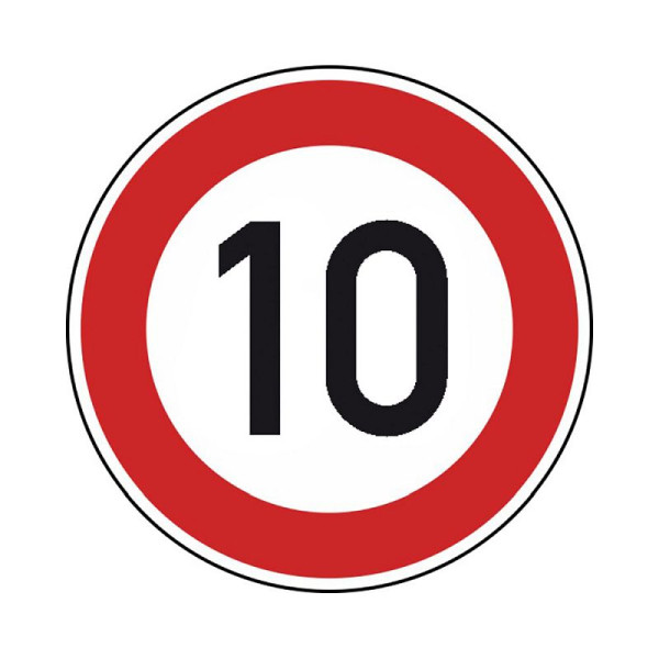 Stein HGS Zulässige Höchstgeschwindigkeit km/h (Wunschangabe) Nr. 274, 600 mm / RA1 / Flachform 3 mm, 10 km/h, 274-213-10