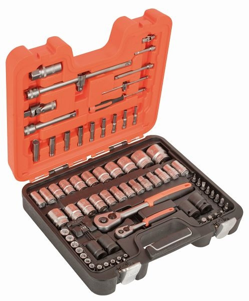 Bahco Steckschlüssel-Satz 1/4"+1/2", 77-teilig, S800, 7314150165599