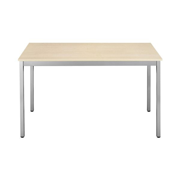 Bisley Mehrzwecktisch, Breite 1600 mm, Tiefe 800 mm, 25mm Tischstärke, 300 aluminium x MP ahorn, MTC251608MP300