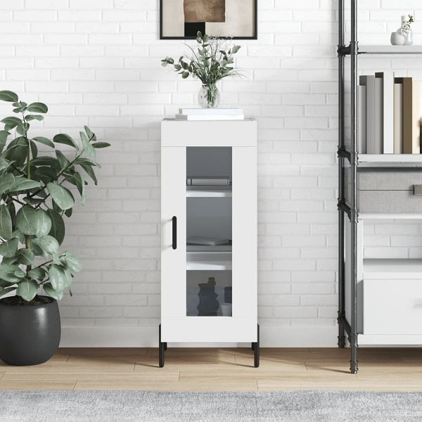 vidaXL Sideboard Hochglanz-Weiß 34,5x34x90 cm Holzwerkstoff, 828806