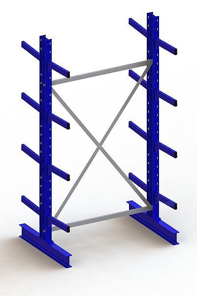 Meta Kragarmregal MULTISTRONG M GR IPE140 doppelseitig 2500x1300x800 mm, RAL 5062, 20075150