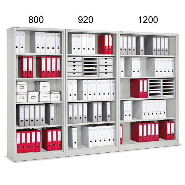 Deskin Regal BASE L, Stahl, Lichtgrau RAL 7035, B 920 x H 1950 x T 420 mm, 220634