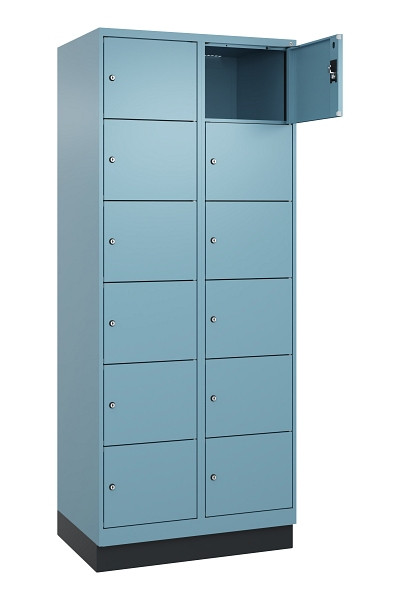 C+P Schließfachschrank Evolo PLUS, mit Sockel, 12 Fächer, 1950x800x500mm, 0010/0, 049020-226 S10021