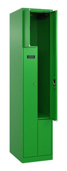 C+P Z-Spind Evolo PLUS, 2 Fächer, 1850x400x500mm, 6037/6037, Zylinderschloss, 049003-122 S10049