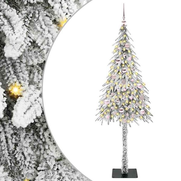 vidaXL Weihnachtsbaum mit 150 LEDs Weiß 150 cm PE und Stahl, 3396218