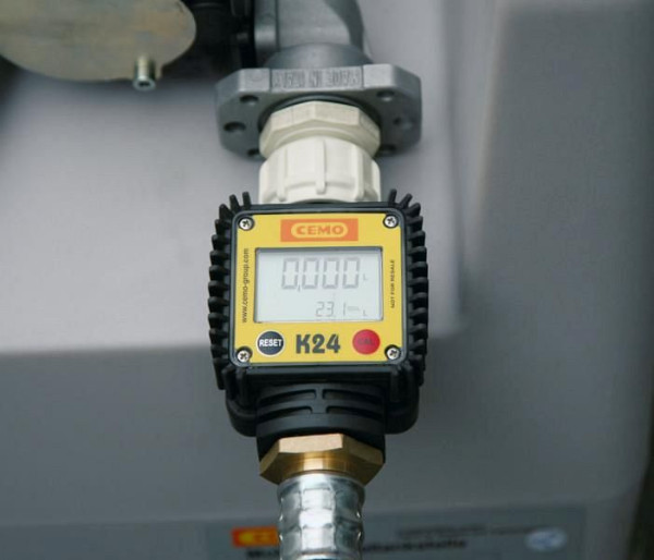 Cemo Digitaler Durchflusszähler K24 mit Verschraubung, 8832, 4052886082065