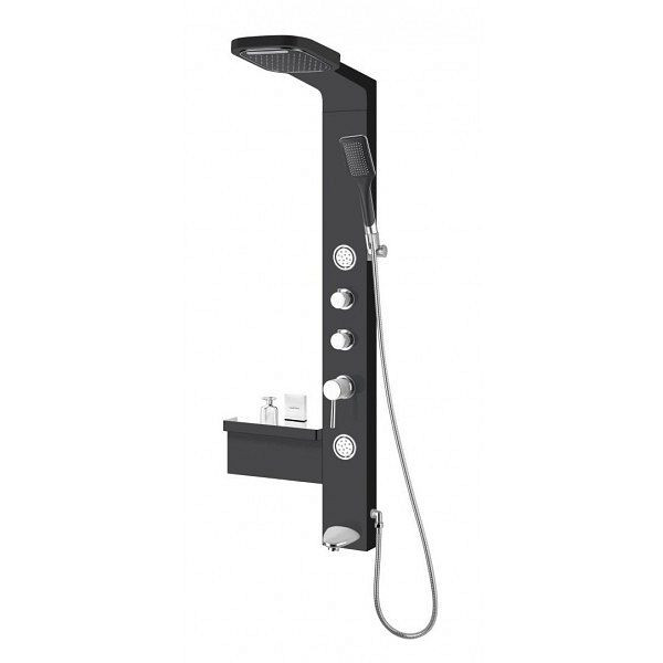 Sanotechnik Duschmassagepaneel IBIZA schwarz gefärbt, DG9042