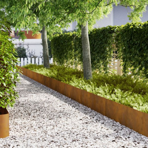 vidaXL Rasenabgrenzungen 50 Stück 100x0,5x30 cm Wetterstahl, 3335794