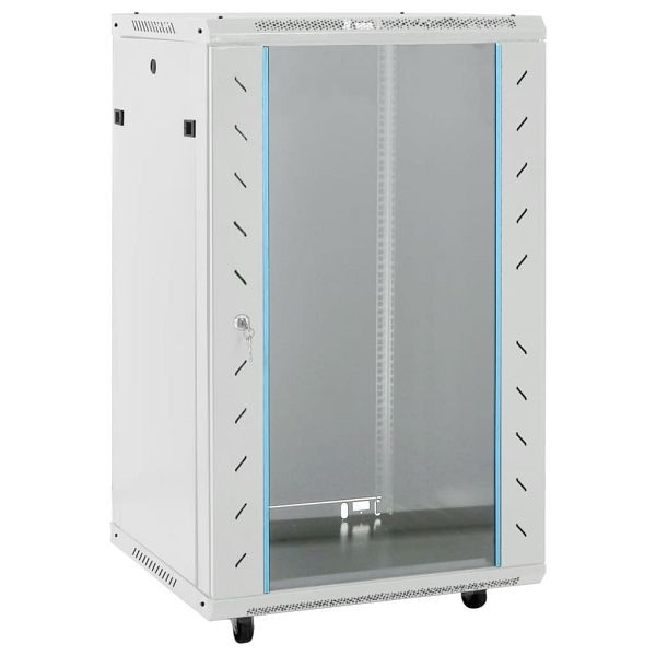 vidaXL 18U Netzwerkschrank auf Rollen 19" IP20 60x60x100 cm, 30267