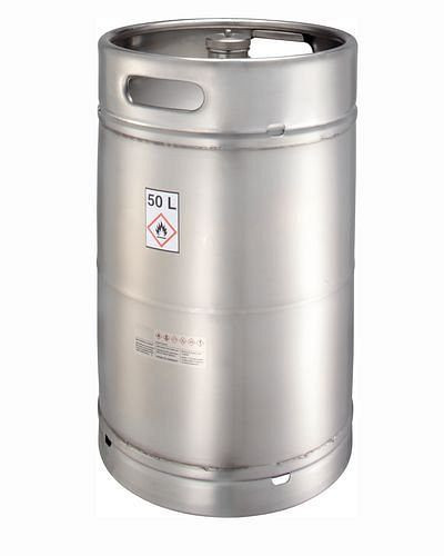 DENIOS Sicherheitsstandgefäß, Edelstahl, mit Schraubkappe, 50 Liter Volumen, 117346