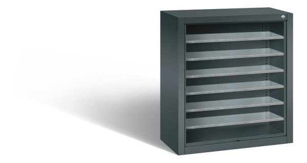 C+P Stahlregal mit Rückwand Serie 13, H830xB700xT300 mm, Anthrazit, 134013-00 S10010