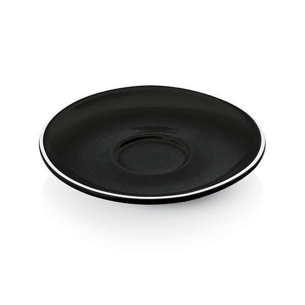 WAS Espresso Untertasse Italia Black für 4998 009, & 4999 009, Porzellan, VE: 6 Stück, 4998001