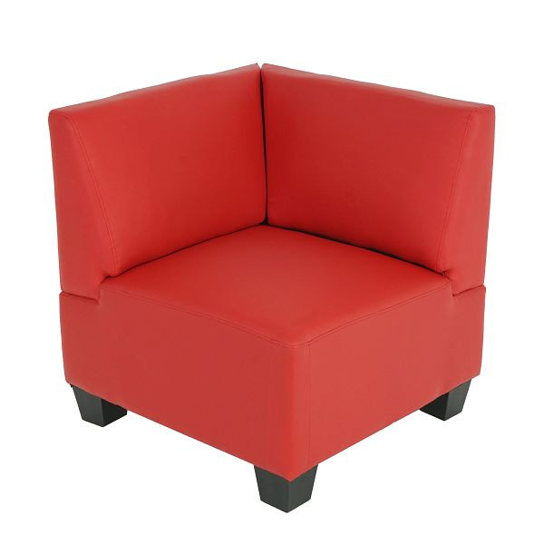 Mendler Modular Eckteil Lyon, Kunstleder, rot, 21701+21718