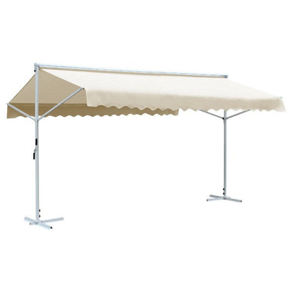 vidaXL Freistehende Markise 600x300 cm Creme, Polyester, 145884