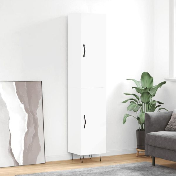 vidaXL Highboard Weiß 34,5x34x180 cm Holzwerkstoff, 3198817