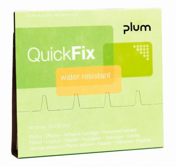 Plum Nachfüllpack QuickFix wasserfest - hautfreundlich und luftdurchlässig 45 Pflaster, 5511