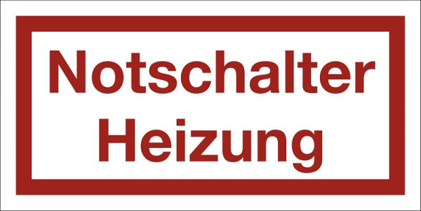 Moedel Notschalter Heizung, Kunststoff, 80x40 mm, 60288