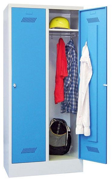 Pavoy Kleiderschrank mit Sockel 1850/500/800, 2 Abteile, Zylinderschloss, 60201-214-431-515300