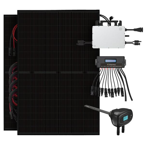 Offgridtec 900W Solaranlage mit Fothermo Solarheizstab, Umschaltgerät und Hoymiles HMS-800W-2T mit 800W Netzeinspeisung, 4-01-024550-001