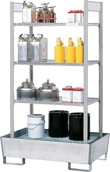 asecos Gefahrstoffregal (Anbauregal) RWG 1064, 1060x640x2000mm, 27866
