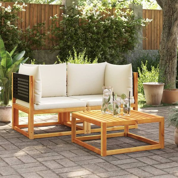 vidaXL Garten-Ecksofas mit Kissen 2 Stück Massivholz Akazie, 3278876