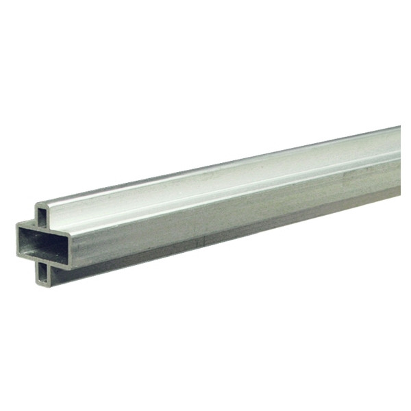T&J GOTLAND-Serie WPC-Steckzaunsystem, Design-Zwischenleiste, 20 x 10 x 1795 mm, Aluminium SILBER, 44850