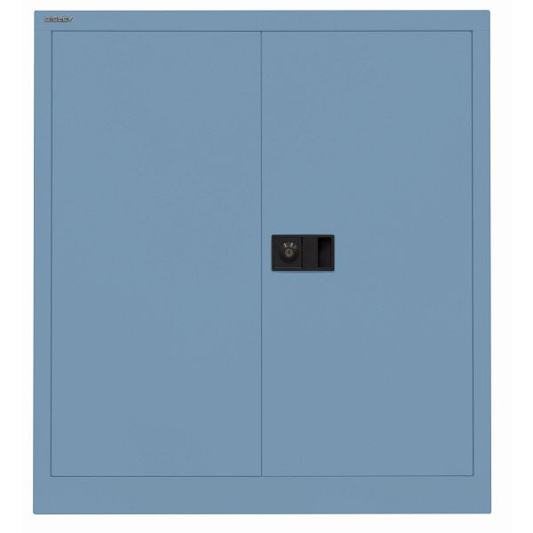 Bisley Flügeltürenschrank UNIVERSAL, 1 verzinkter Fachboden für 2 Ordnerhöhen, Breite 914 mm, 605 blau, E402A01G605