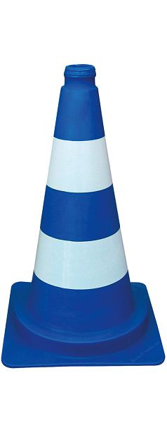 Schake Leitkegel tagesleuchtend, blau / weiß, Höhe: 320 mm, 3L320B