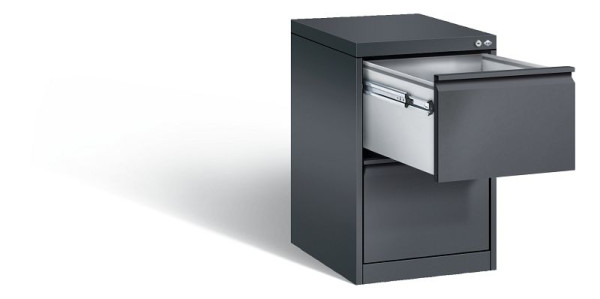 C+P Hängeregistraturschrank Acurado, H733xB433xT590mm, Farbe: Schwarzgrau, Griffleiste, 12412-311 S10000