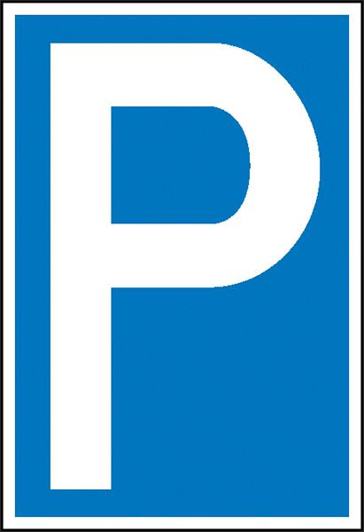 SafetyMarking Parkplatzschild, Symbol: P, BxH 25x40 cm, Kunststoff (Polystyrol), 41.5144