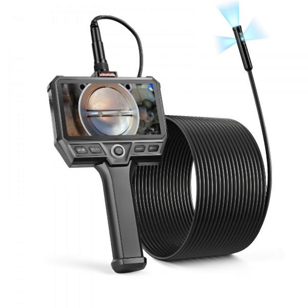 VEVOR Triple Lens Endoskopkamera mit 5" Bildschirm, 10 m Kabel, 5000mAh Akku, 8 mm IP67 Rohrkamera, 8X Zoom, Handgriff, TXKQXNKJWZXSB7BMV001V9