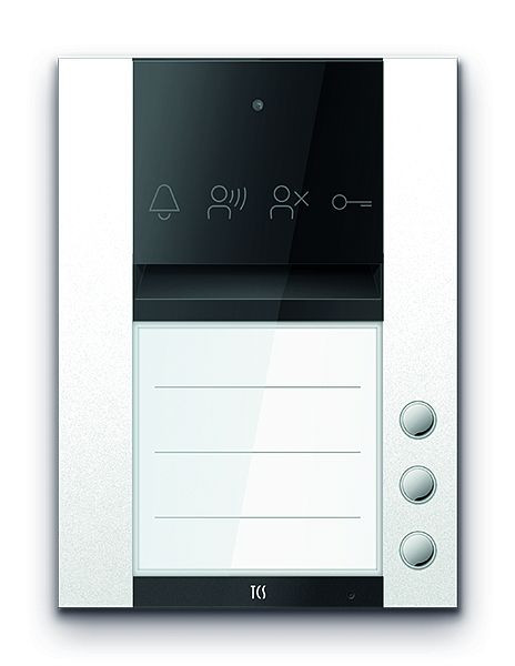 TCS Türkontrollsystem PES PRO Audio Außenstation 3T 1 Spalte AP RAL9010 reinweiß, ASA110103-0019