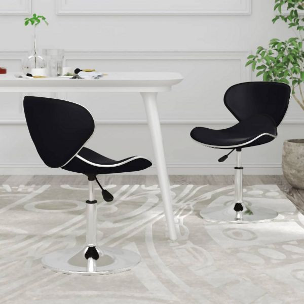 vidaXL Esszimmerstühle 2 Stk. Schwarz Kunstleder, 335120