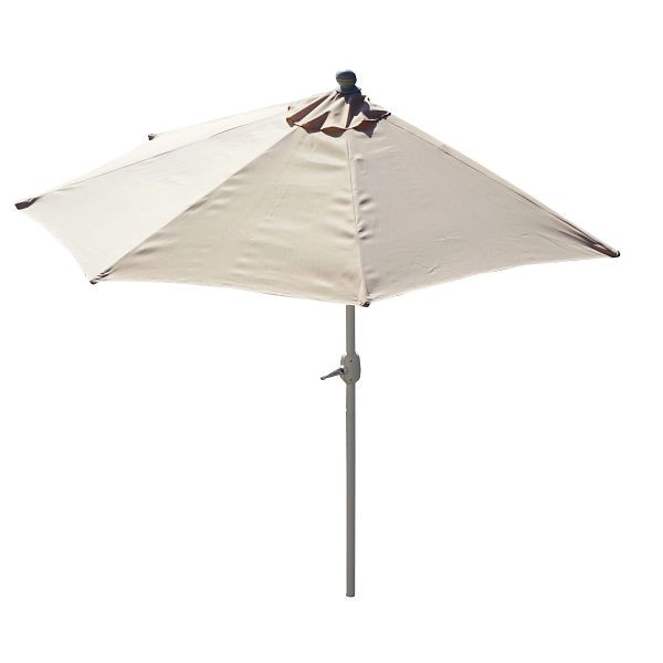 Mendler Sonnenschirm halbrund Parla, Halbschirm Balkonschirm, UV 50+ Polyester/Alu 3kg, 270cm creme ohne Ständer, 35118