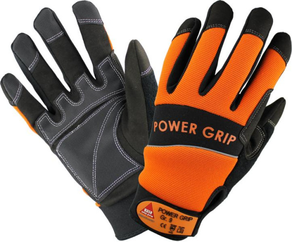 Hase Safety POWER GRIP schwarz/orange, 5-Fg.-Handschuhe Neoprene, Größe: 10, VE: 10 Paar, 402000-10