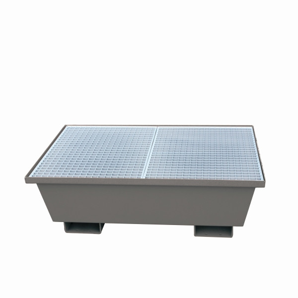 Eichinger Industrie Auffangwanne mit konischen Seitenwänden, LxBxH 820 x 820 x 555 mm, ohne Gitterrost, anthrazitgrau, 30100500000961