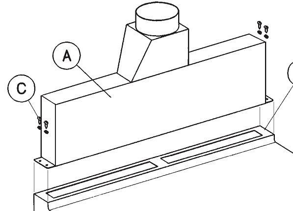ZANUSSI Abgas-Kondensator, für 400 mm-Elemente, B x Ø in mm: 800 x 120, Rohranschluss, 406206310