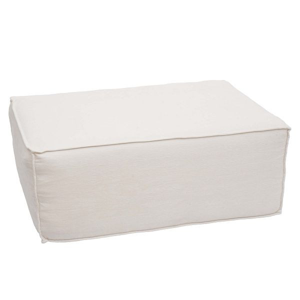 Mendler Ottomane/Zubehör für Sofa HWC-O54, Hocker Fußablage Recamiere Chaiselongue, Stoff/Textil 300g/m² 38x97x70cm, creme, 153403