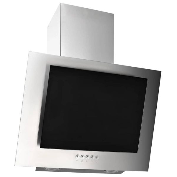 vidaXL Wand-Dunstabzugshaube 60 cm Edelstahl und Hartglas Silbern, 51121